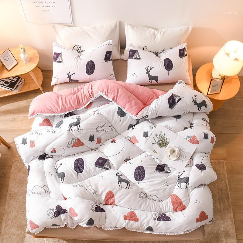 

New Design Twin/queen/ Size Patchwork Duvet Home Thick Warm Quilts Luxury Printed Winter Blanket Bedding Comforter Quilted1, Orange