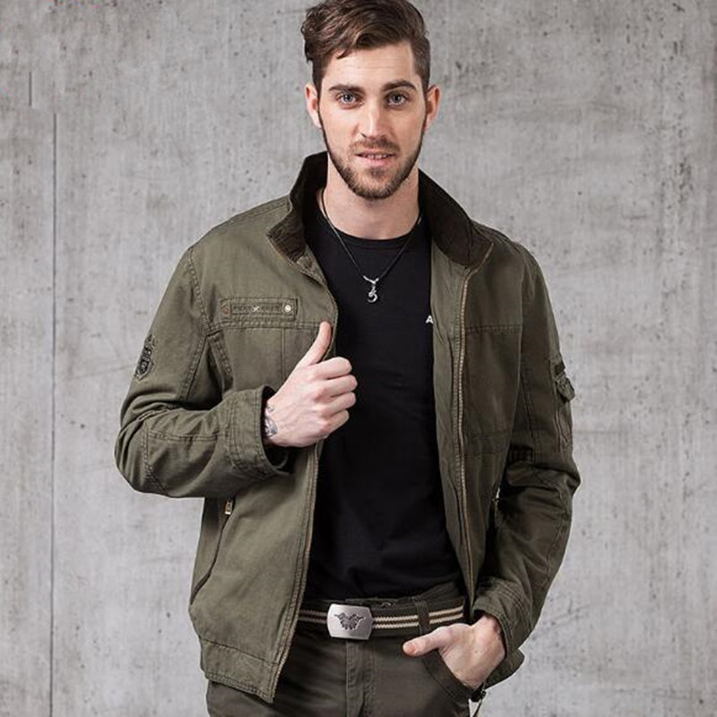 

2021 High Quality Turtlenecks Cotton Men's Coats New Army-style Green Army Jackets M-4xl 0pp5, Army green.