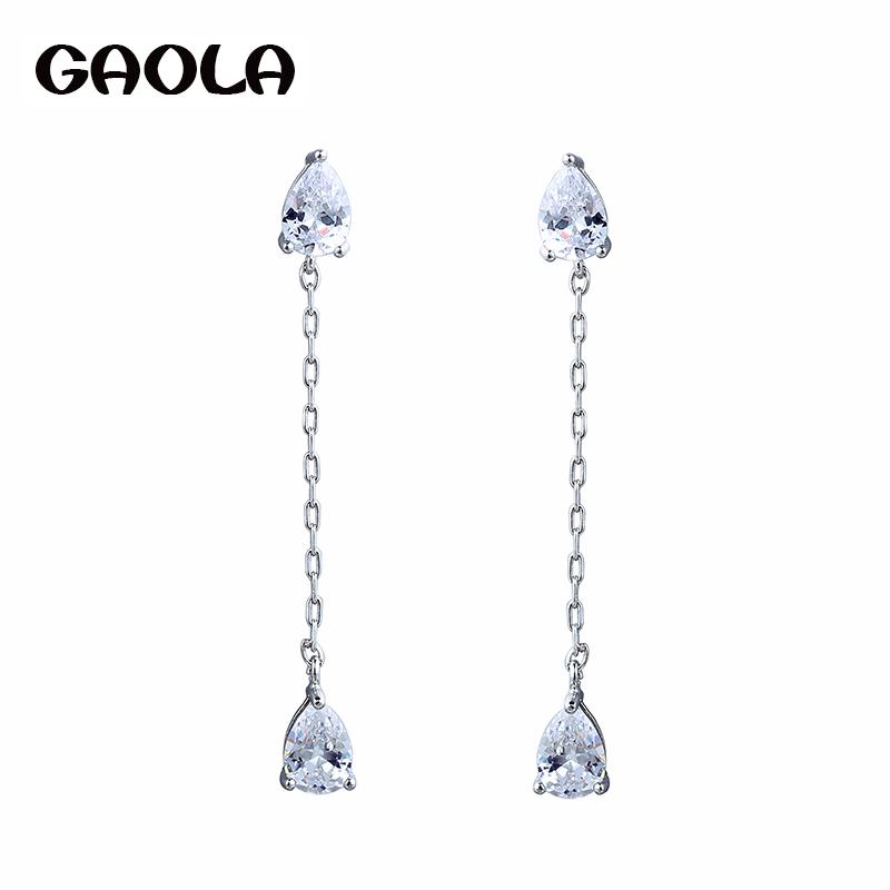 

Dangle & Chandelier GAOLA Waterdrop Cubic Zircon Bridal Jewelry Wedding Gift Women Earrings GLE6581Y