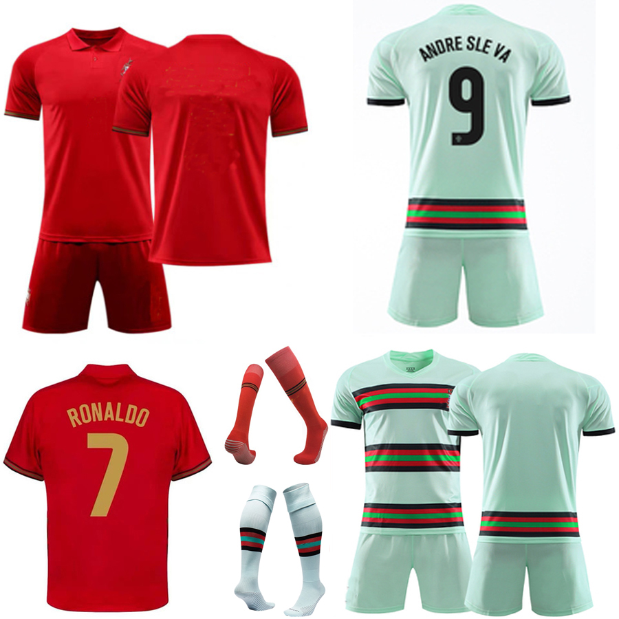

New and Retro soccer jersey Bruno FERNANDES DIOGO J. DANILO Joao Felix ANDRE SILVA ronaldo 2022 Football shirts maillot men women kids socks set euro cup uniforms, 2020 red home jersey kit (port..