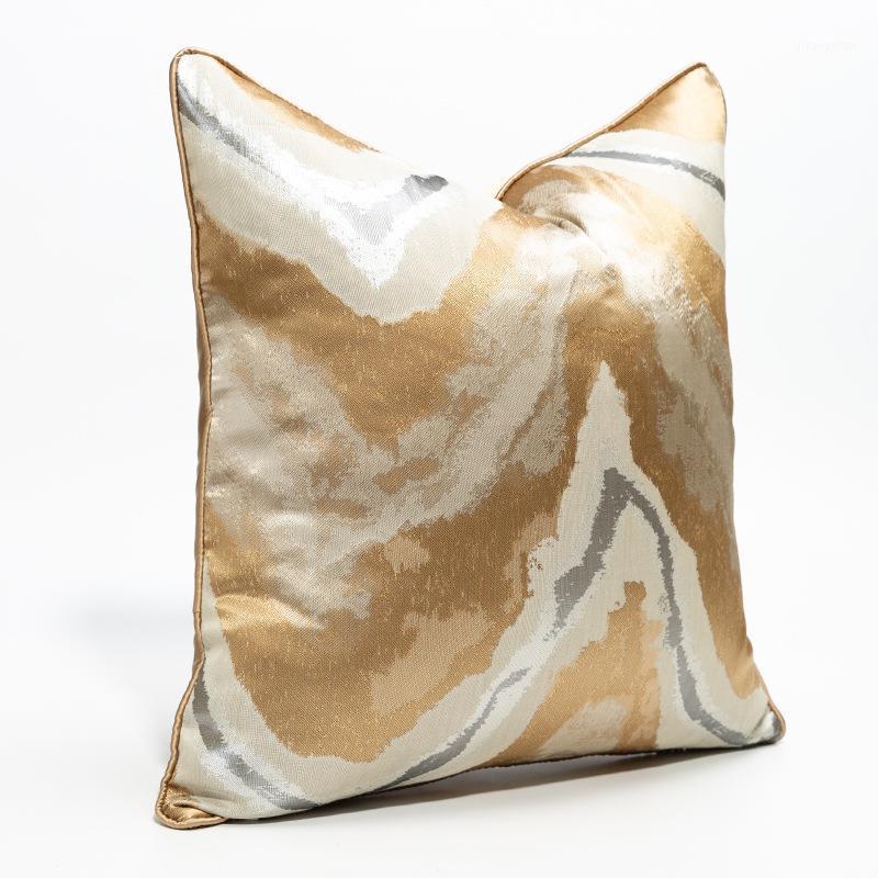 

Sofa cushion pillow case living room modern simple champagne gold light luxury pillow bedroom bed back1