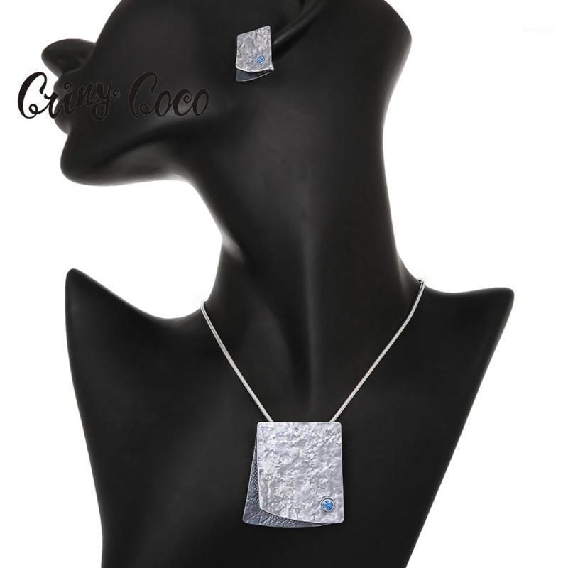 

Chokers Cring Coco Fashion Big Pendant Necklace For Women Lady Party Trendy Wire Rope Alloy Choker Necklaces 2021 Friend Gifts1