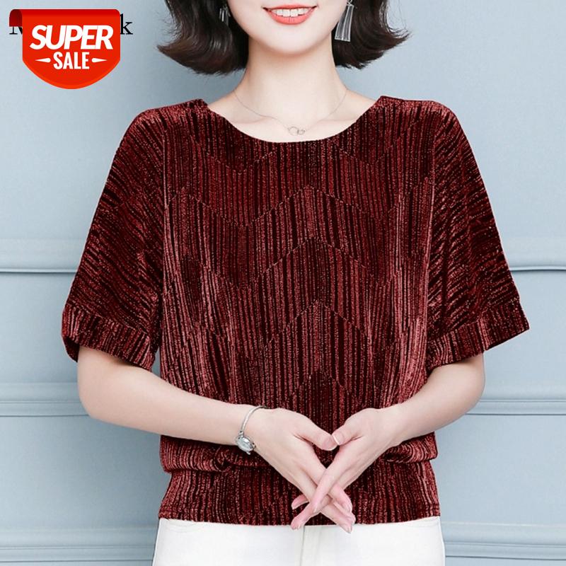 

Summer Short Sleeve Elegant Blouse Women Loose Shiny Sequin Shirt Tops Glitter Shine Women Shirts Blouses Plus Size New 10127 #UW4q, White