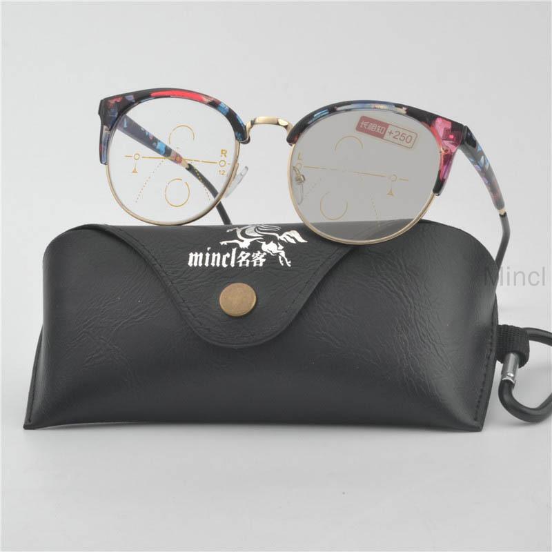 

2020 women flower cat frame photochromism progressive multifocal reading glasses double focus reading mirror uv400 FML