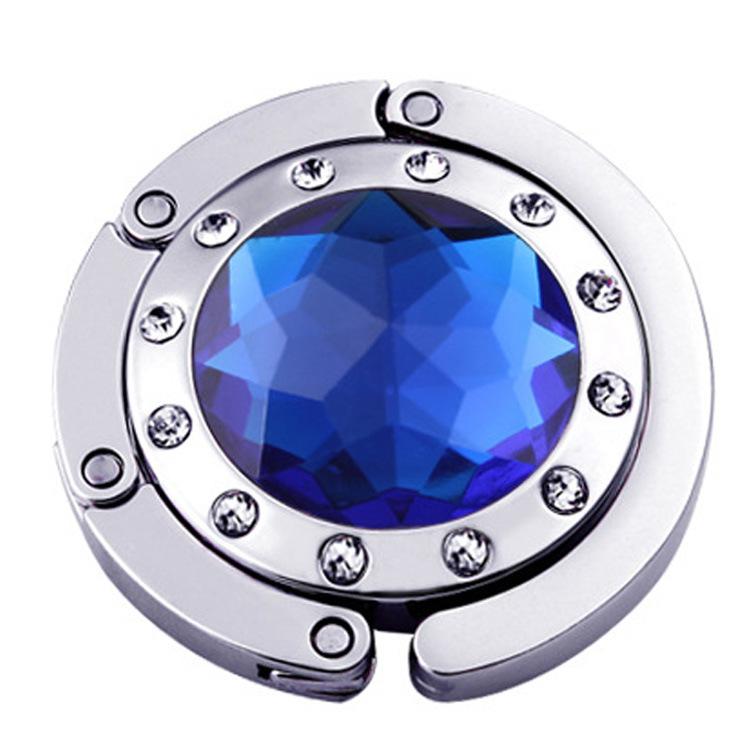 

Wholesale Fetoo 22 Colors Girls Colorful Diamond Portable Folding Hang Bag Hook Decor Handbag Table Hook Purse Desk Hanger