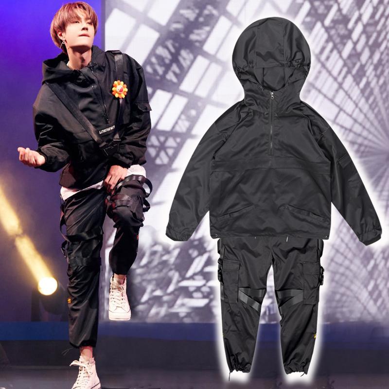

New Hip Hop Costumes Men Women Tooling Set Jazz Stage Clothes Street Dance Outfit Adults Modern Dancing Performance Wear DN5363, 2pcs