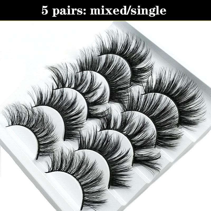 

Mixed With Five Pairs Of False Eyelashes Makeup, Independent And Natural Extension Of Eyelashes, Thick Mink-Like Eyelashes