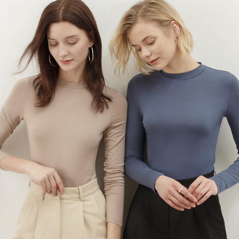 

Elastic Basic T-shirts Female Casual Tops Short Sleeve Tee Women High Quality 5 Color -2xl Arrival 2021 L4cx, Black