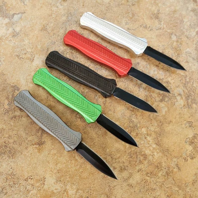 

5 Colors Mini Pocket Knife Butterfly Handle Dual Action Tactical Folding Fixed Blade Knife Fishing EDC Survival Tool Knives