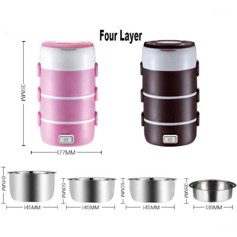 

220V 2~4 Layers Electric Heated Lunch Box Set 200W Multifunctional Warmer Mini Rice Cooker Warmer for Students Dormitory1