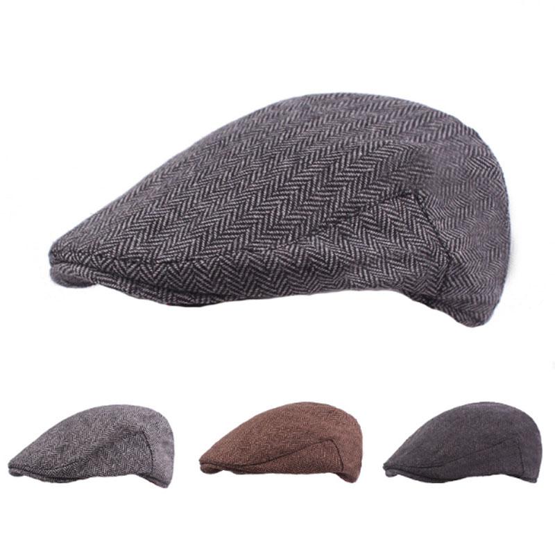 

Men Classic Winter Warm Berets Driving Golf Cap Casual Cabbie Newsboy Hat NEW