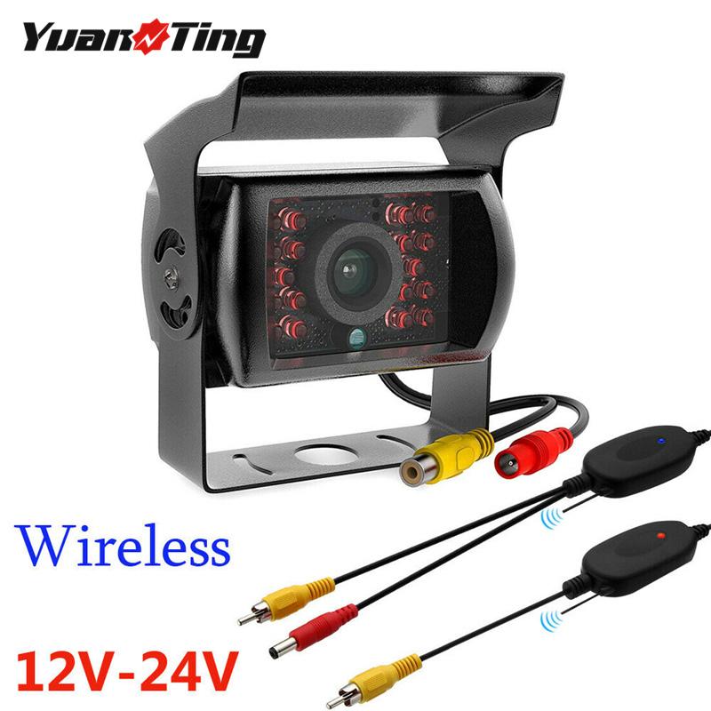 

YuanTing 12-24V Wireless Transmitter Receiver Rear View Backup Reverse Night Vision Waterproof Camera For Truck Trailer Van RV car