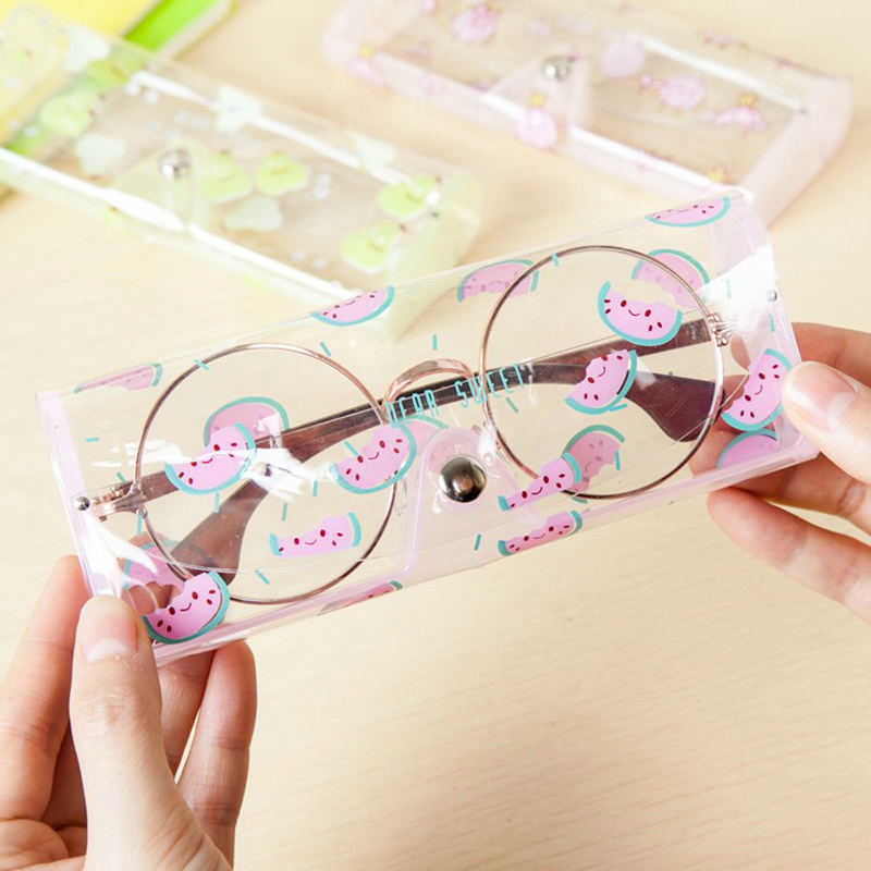 

Eyewear Box Transparent Reading Glasses Plastic Eyeglass Case For Myopic Lens Multicolour