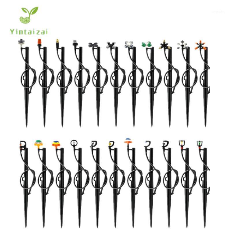 

50cm Stake With Sprinkler Misting Nozzle Rotary Micro-Sprinkler Seedlings Atomization Rotating Drip Irrigation Fittings1, A 10set