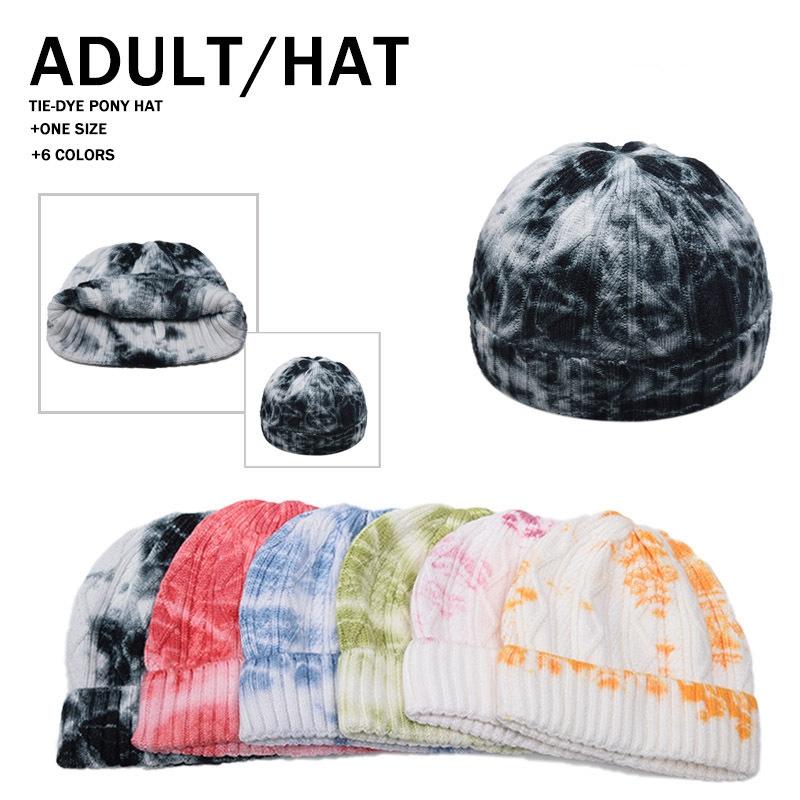 

WZCX Tie Dye Gradient Hip Hop Beanie Knitted Hat Unisex Keep Warm Outdoor Women Winter Ski Cap Skullies Beanies