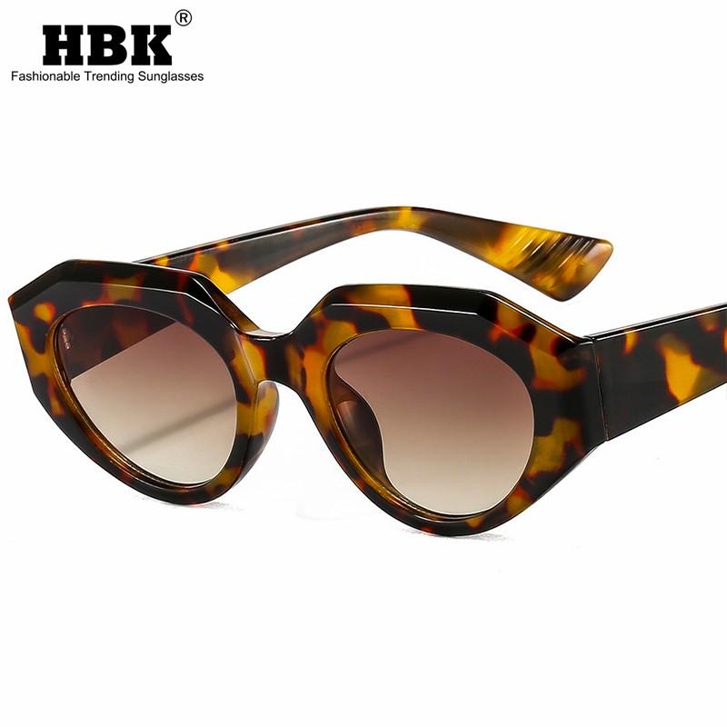 

Sunglasses HBK Small Vintage Irregular Cool Fashion Classic Design Shades Driving Googles UV400 Women Men Eyewear