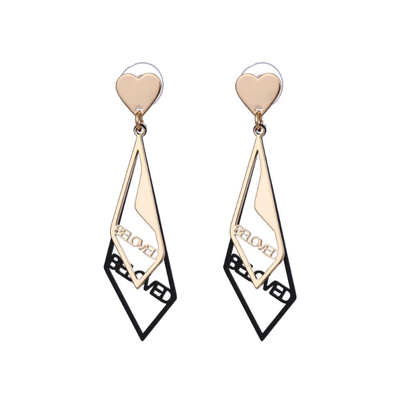 

Dawapara 2021 Hoop Earrings Black Earrings For Women Fashion Jewelry Long Irregular Hoop Square Women Present