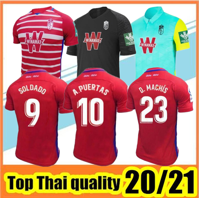 

2020 2021 Granada Soccer Jersey 20 21 Men Recreativo de Granada football Shirt SOLDADO FERNANDEZ PUERTAS HERRERA VADILLO football uniform, Home