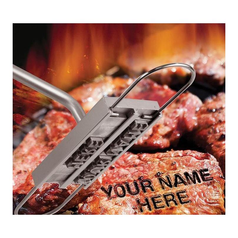 

Bbq Barbecue Branding Iron Tools With Changeable 55 Letters Fire Branded Imprint Alphabet Alminum Outdoor Cooking For Steak Meat I4Vk3, Silver