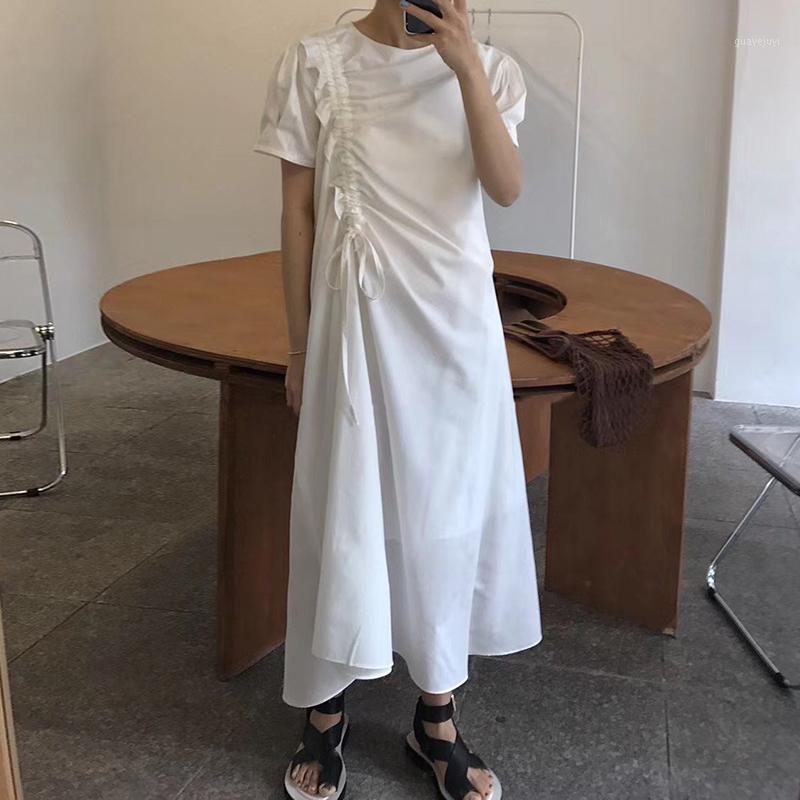

2020 New Arrive Summer Maternity Dress Woman Straight Loose Version Large Size Dresses Pregnant Woman Clothing MD-024891, White