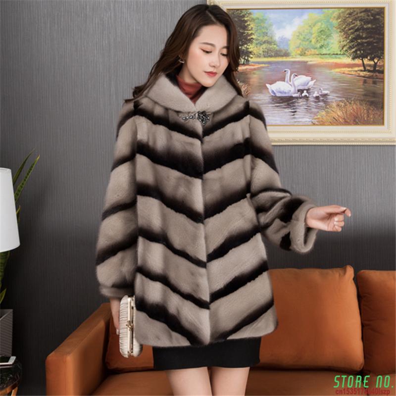 

Autumn And Winter Fashion New Suede Coat Quilt Imitation Suede Coat Mink Long Hooded Women's Clothing H00572, Photo color
