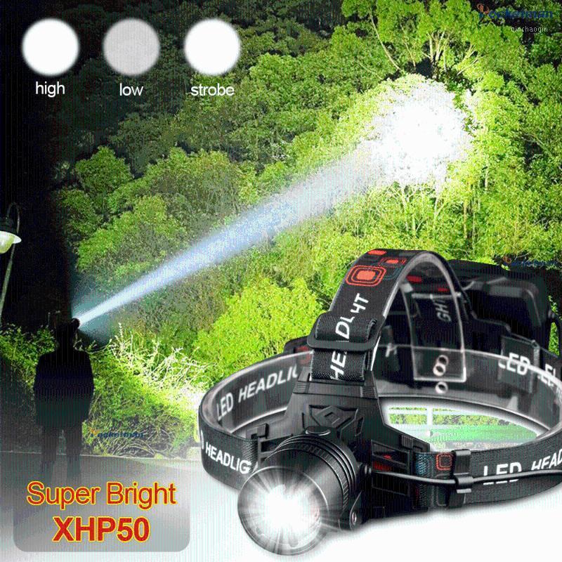 

Pocketman Headlamp Powerful XHP50 Head Light USB Rechargeable Headlight Zoomable Head Lamp Front Light with 18650 Battery1