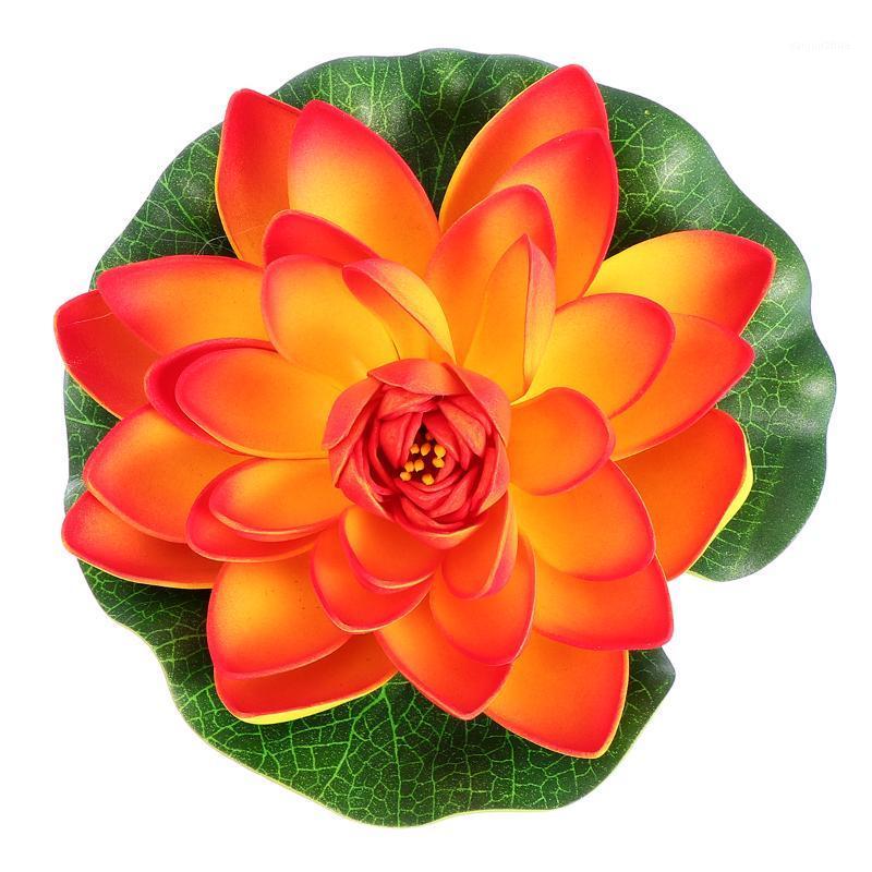 

6Pcs Artificial Floating Water Lily EVA Lotus Flower Pond Decor Red Yellow Blue Pink Purple Pool Simulation Lotus Pond Plants A51