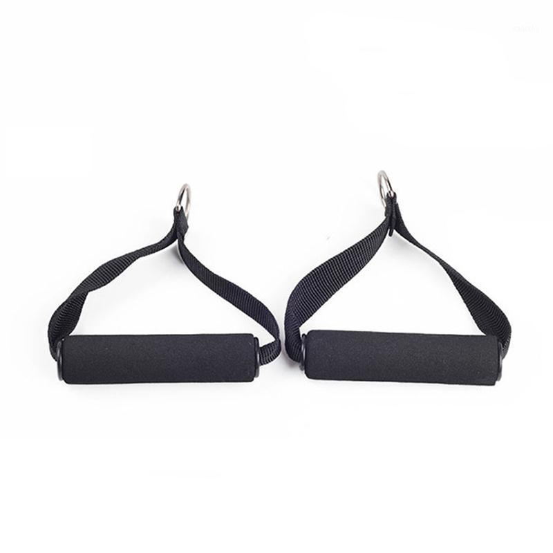 

2pcs/set Black Tricep Rope Cable Attachment Handle Bar Resistance Gym Training Band1