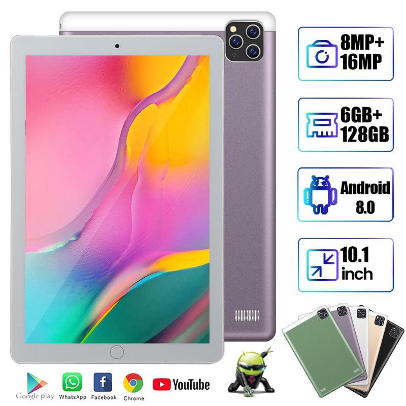 

2021 Android 9.0 Tablet Pc 10 Inch 6G+128GB WiFi Tablet Arge 1280*800 IPS Screen Dual SIM cameras 4G call Phone Kids, Black