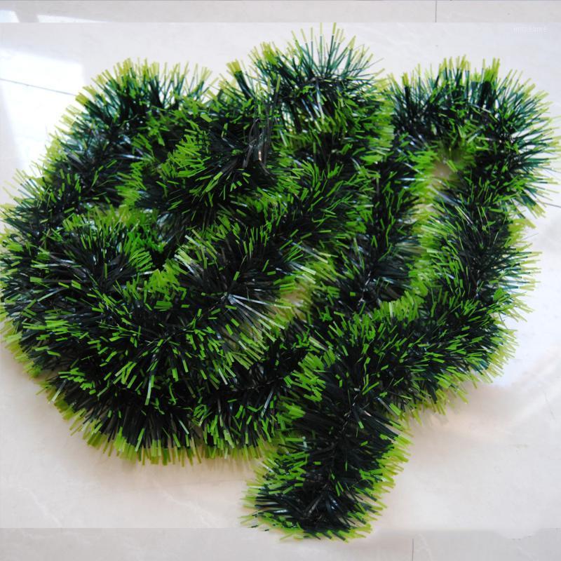 

200cm Colorful Christmas Decoration Bar Tops Ribbon Garland Christmas Tree Ornaments White Dark Green Cane Tinsel Party Supplies1