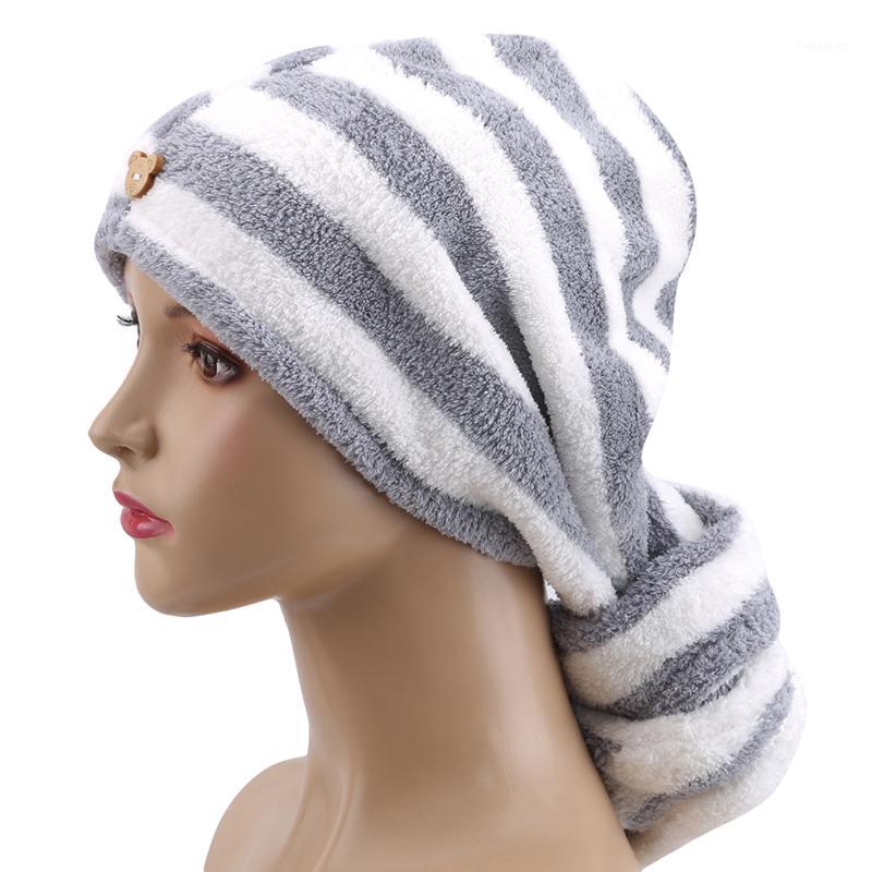 

Soft Thick Coral Fluffy Cap Women Bathroom Towel Super Fine Fiber Absorbent quick-drying Shower Cap Headscarf Bathroom Products1