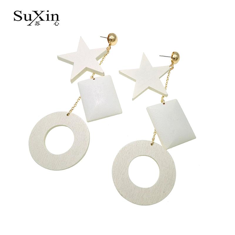 

2020New Irregular Geometric Round color Acrylic Statement Long Drop Earrings Acetic Acid Resin Earrings for Women Christmas gift