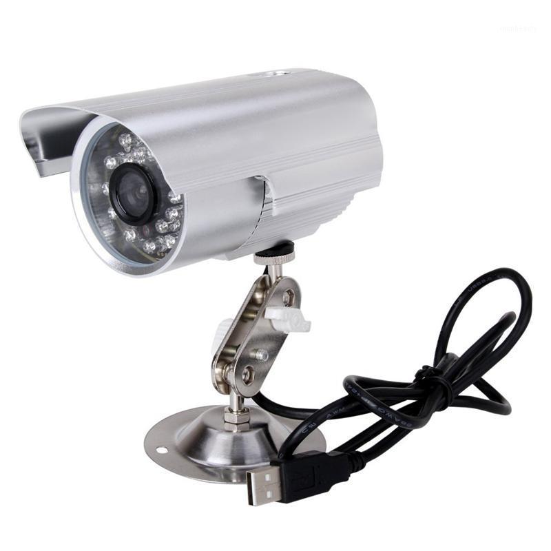

Top Waterproof Outdoor CCTV video surveillance camera Video DVR night vision recording on mini SD card recorder External DVR C1, Silver