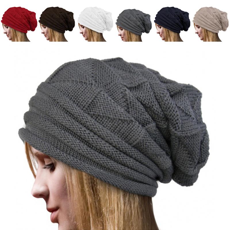

Fold Flanging Knitted Hats Hedging Cap Warmer Woman Hat Outdoor Wool Knit Cap Scarf Wool Casual Solid New Winter Beanies, White