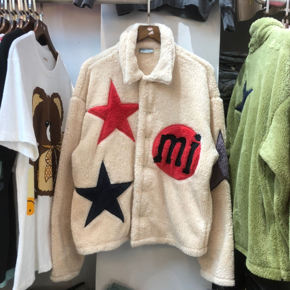 

Kanye star embroidery tide brand men and women street hip-hop jacket