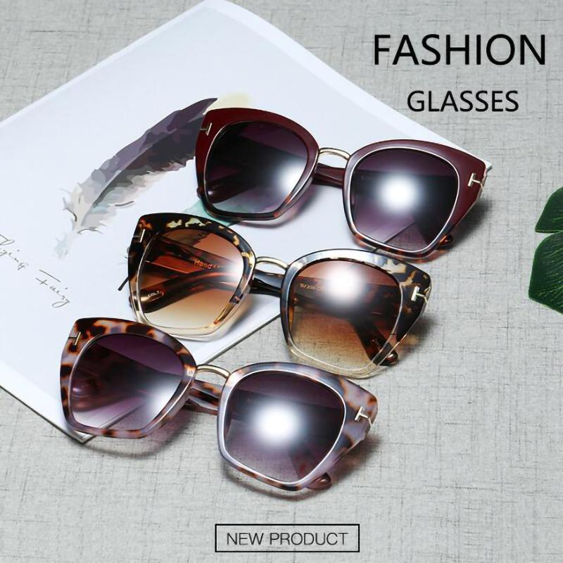 

Sunglasses Ggovo Trendy Fashion Square Big Frame Lady Colorful Pattern Reflective Oversize Sun Glasses UV400 Eyewear