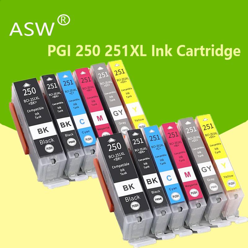 

ASW PGI250 PGI-250 CLI-251 for Canon PIxma MG6620 MX922 MG5620 MG5420 MG6320 MX922 MG6420 MG7520 MG5520 iP7220 ink cartridge