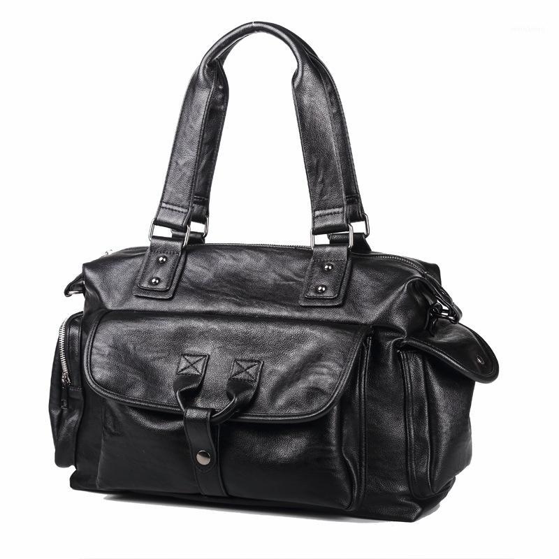 

Male Bag England Retro Handbag Shoulder Bag Leather Men Big Messenger Bags Brand High Quality Men's Travel Crossbody1, Black