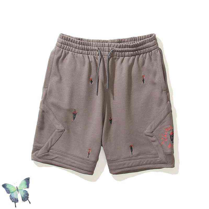 

Embroidery Cactus Jack Shorts Men Women Travis Scott Short Pants Drawstring Patchwork Pocket G1224, 2101lv