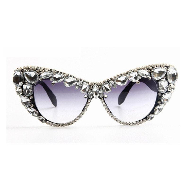 

Sunglasses Veshion Cat Eye Diamond Luxury Men Women Fashion UV400 Glasses