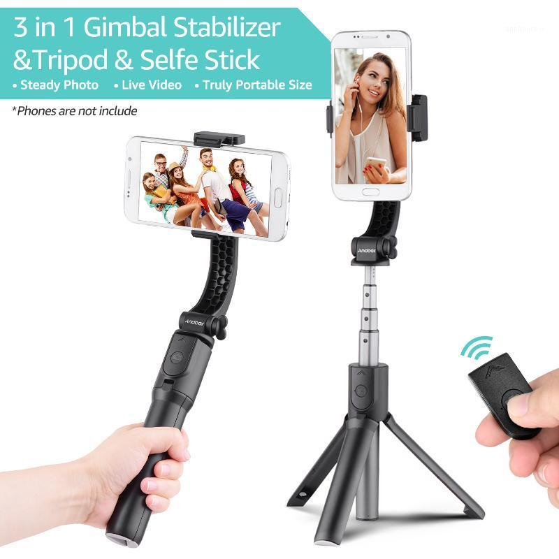 

Smartphone Gimbal Stabilizer+Selfie Stick+Tripod Stand with Remote Shutter for Live Streaming Video Compatible with1