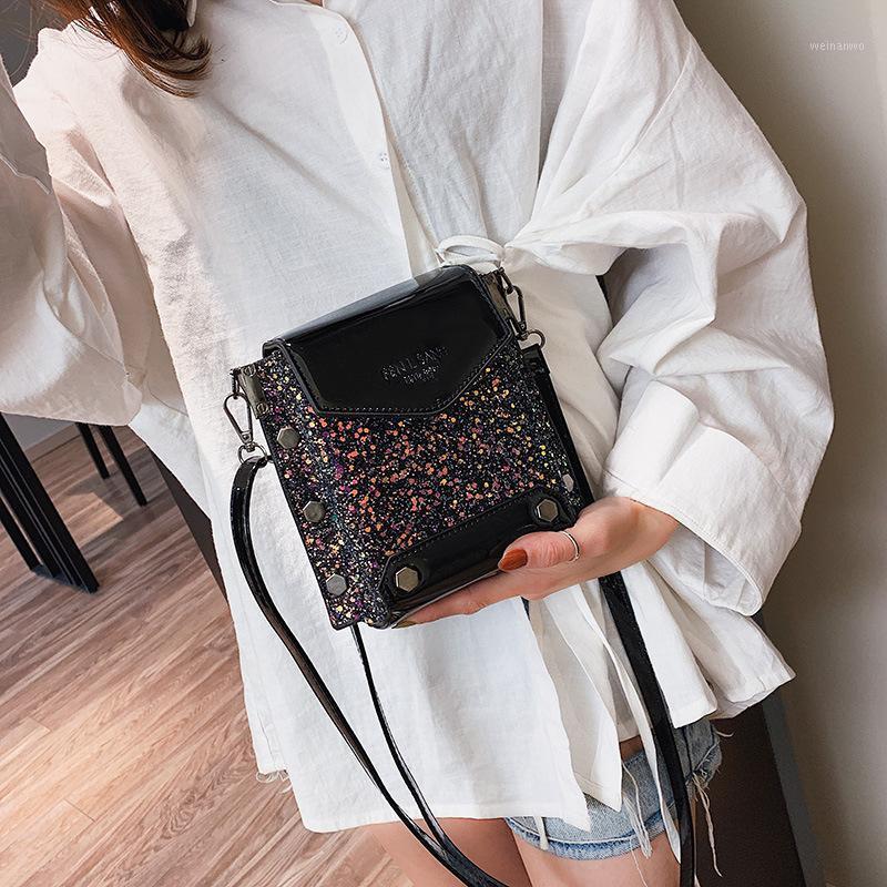 

Fashion Bling Bling Women Crossbody Bag for Women Shoulder Messenger Bag Hand Female Mobile Phone Ladies Girls Pocket1, Black