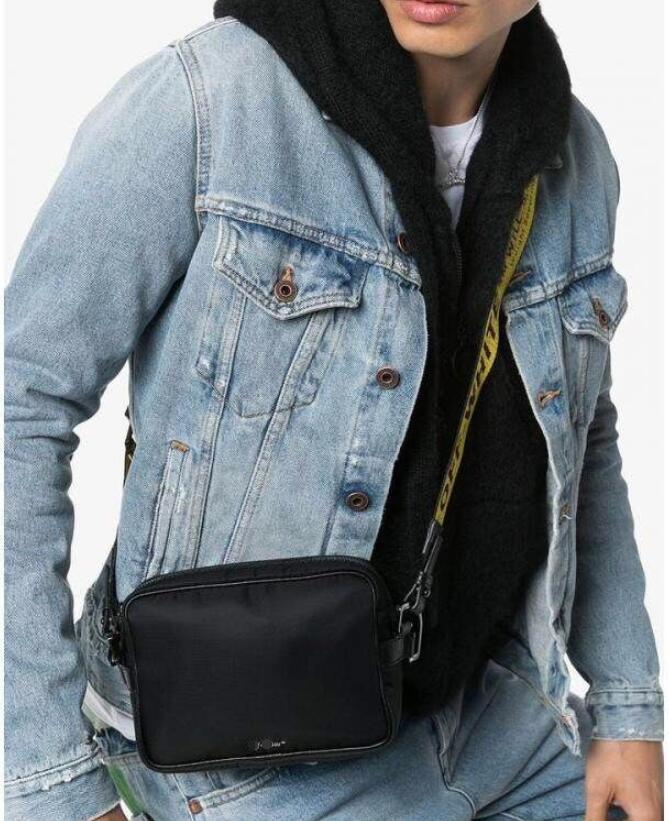 

Brand New 2020 Brand MINI Men off Yellow canvas belt white Shoulder Bag pu chest bag waist bags multi purpose satchel Shoulder Bag Messenger, Black