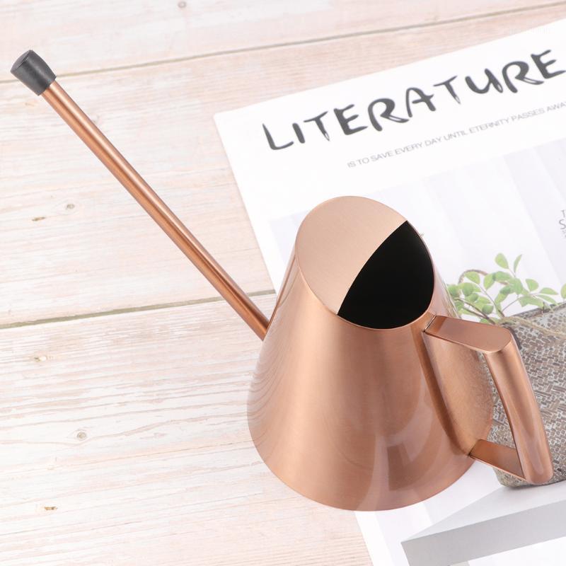 

400ml Stainless Steel Watering Can Long Mouth Watering Kettle Succulent Gardening Tool (Bronze)1, Golden