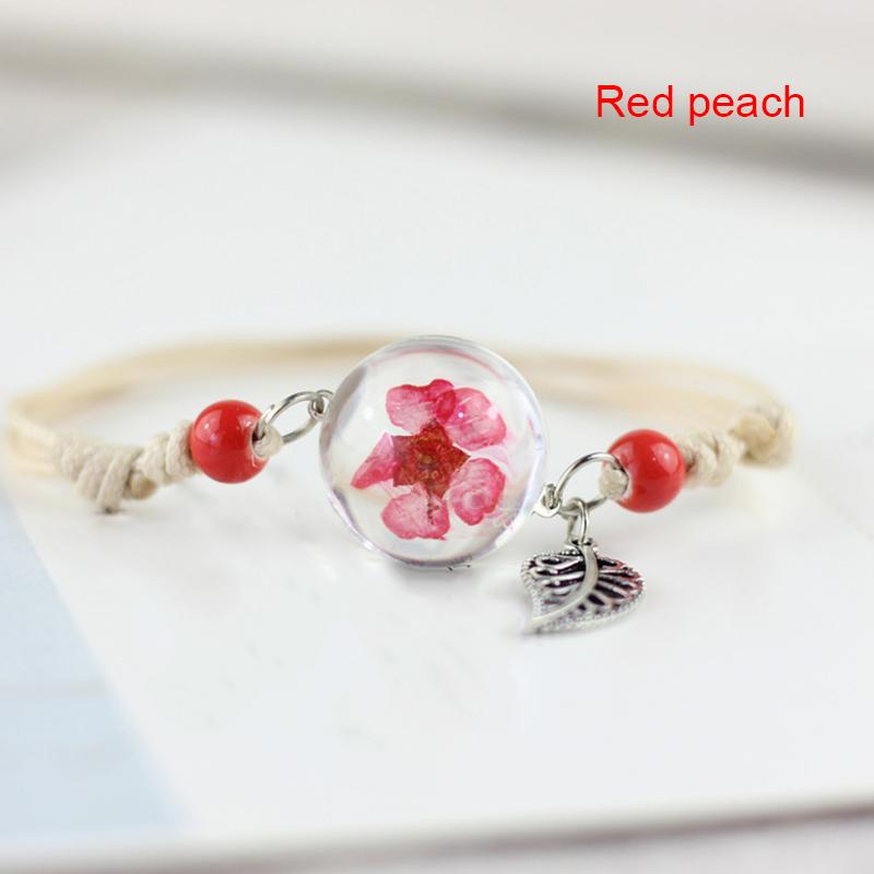 

Hot Women Adjustable Dried Flower Bracelets Bangle Grass Ball Jewelry Gifts K2