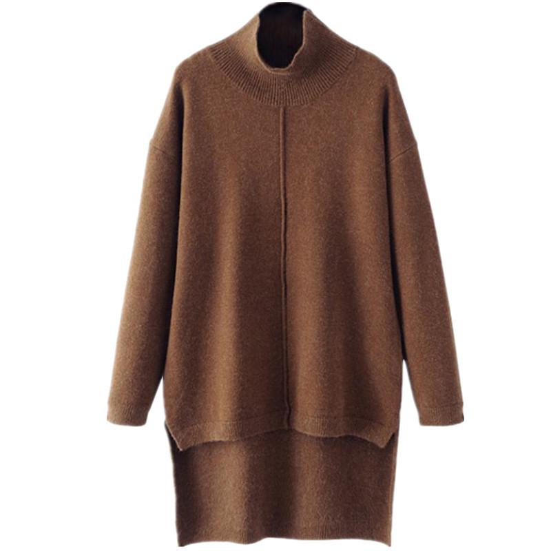 

Women's Sweaters Turtleneck Split Pullovers Knitting Casual Sweater Autumn 2022 Women Jumper Knitted ZY4011, White;black