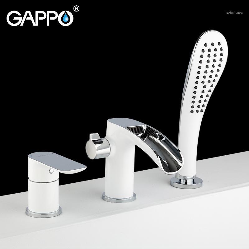 

GAPPO Bathtub Faucet White Bathroom Shower Wall Mounted Bath Mixer Shower Waterfall Basin griferia Sink Tap Faucet Bathtub Mixer1