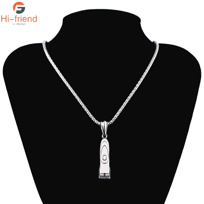

New Barber Clipper Pendant Necklaces Metal Hair Clipper Barber Pendants For Men Barbershop Jewelry Creative Gift
