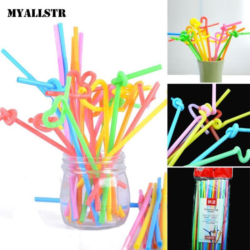 

Durable Heat Resistant Disposable Straw Drink 33cm/13inch Straw Random1