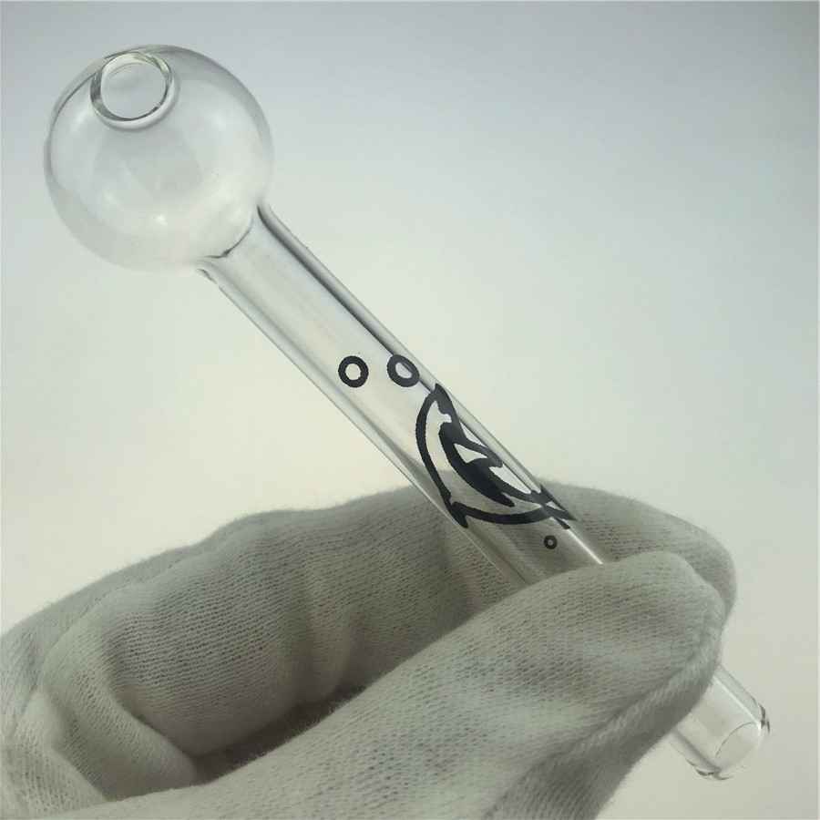 

Pyrex 10cm mini cheap colorful dolphin glass oil burner heady thick smoking pipe Oil Nail tube smoking oil pipe free shipping